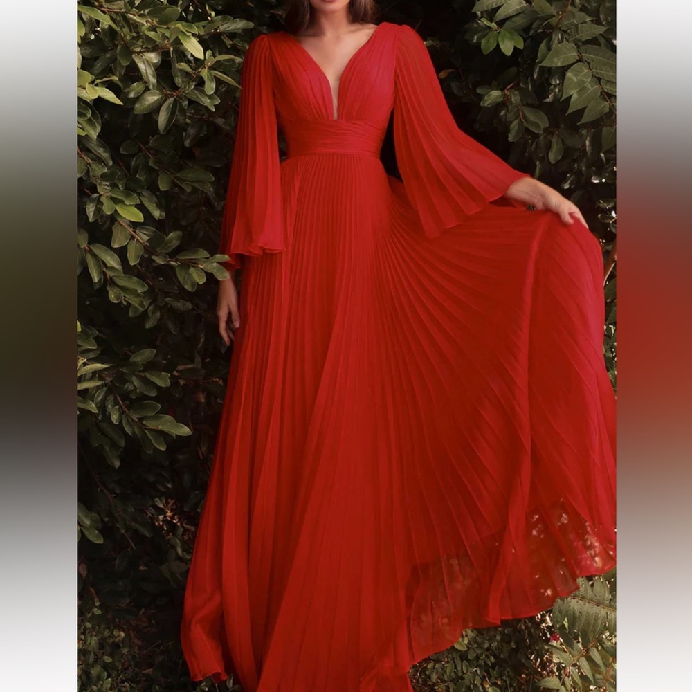 NWT Cinderella Divine CD242 pleated dress full length